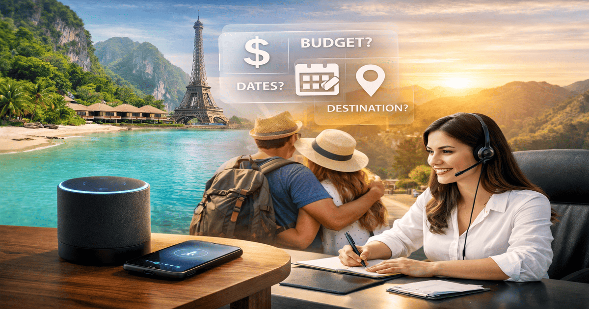 Voice AI qualifying travel leads before human handoff