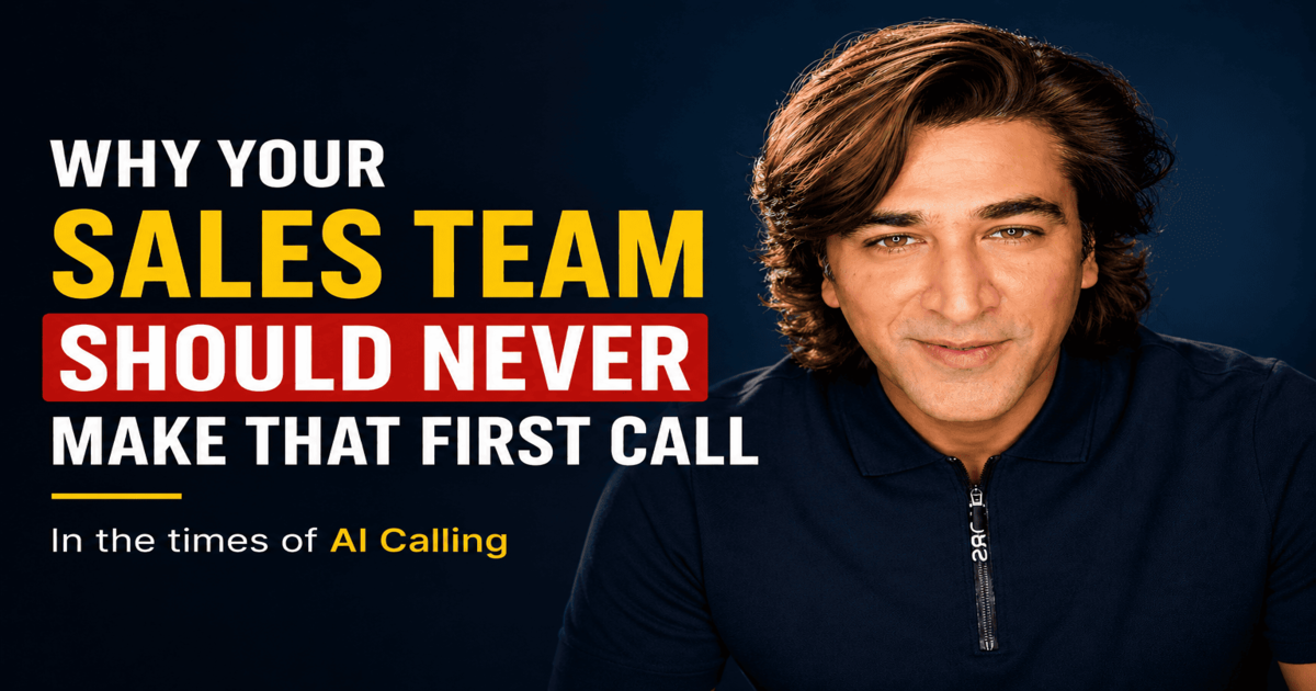 Indian sales team using Voice AI to qualify, prioritise, route, and update CRM before human salespeople call serious leads